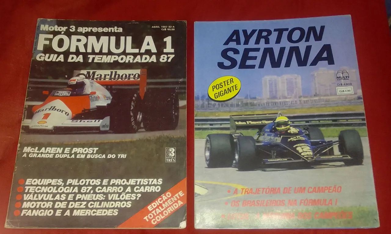 Revistas Motor 3 & Ayrton Senna formula 1