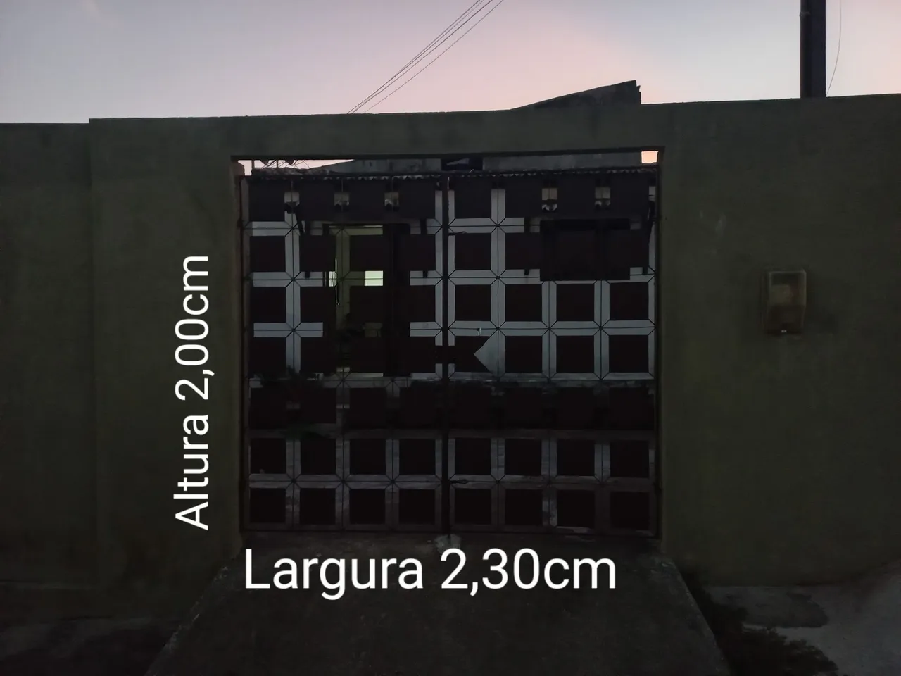 Portão de 2,00m x 2,30cm