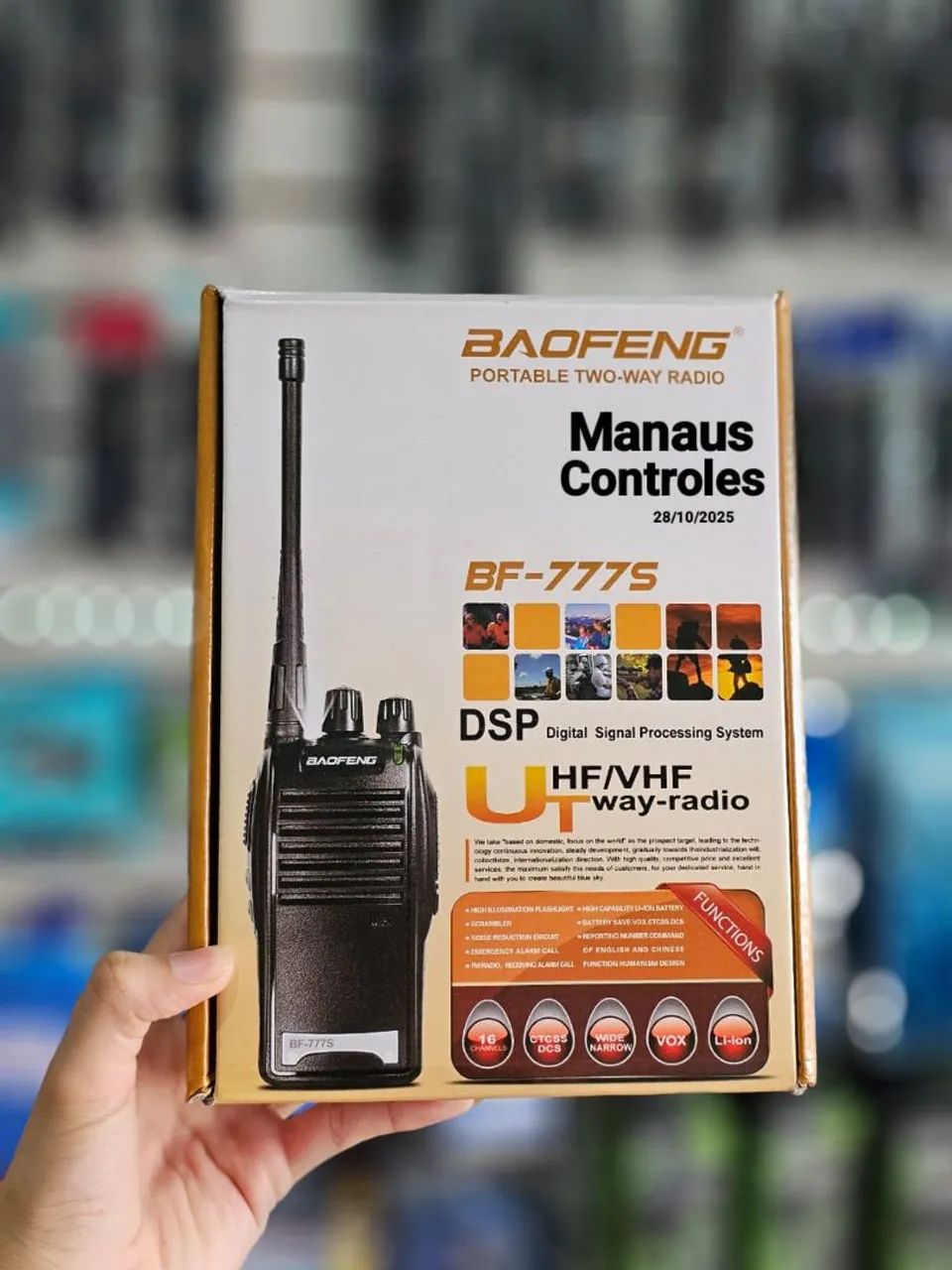 Rádio comunicador Ht Baofeng completo 