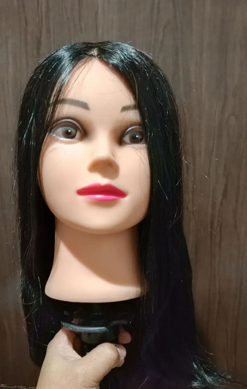 Manequim de cabelo feminino para treino - Foto 5