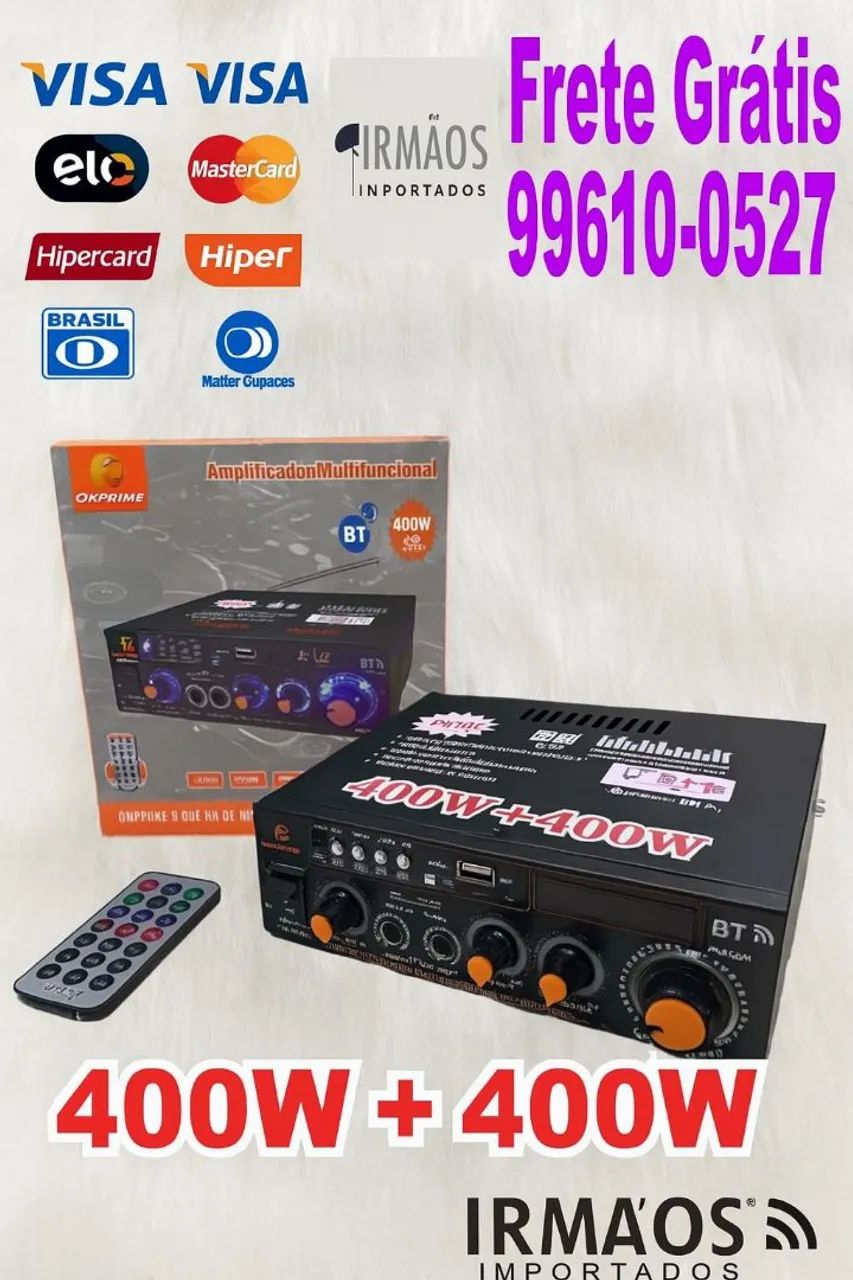 Amplificador Bluetooth 800w