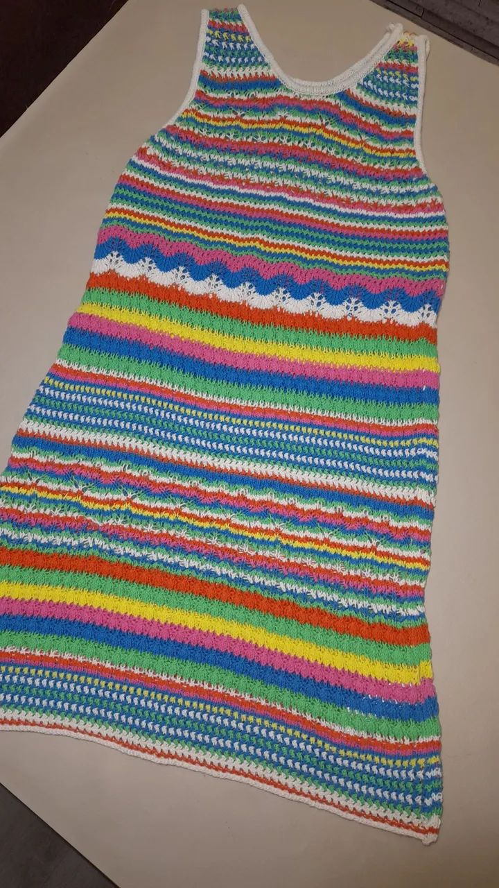 Vendo lindo Vestido de crochê marca Zara,  seminovo , 13-14 anos - Foto 2