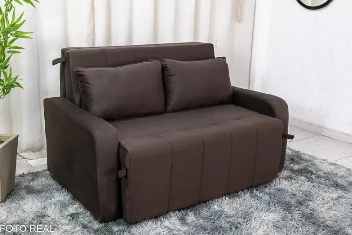 Sofá Cama Amora New Larg. 1.37m - Entrega Rápida Produto Novo  - Foto 4