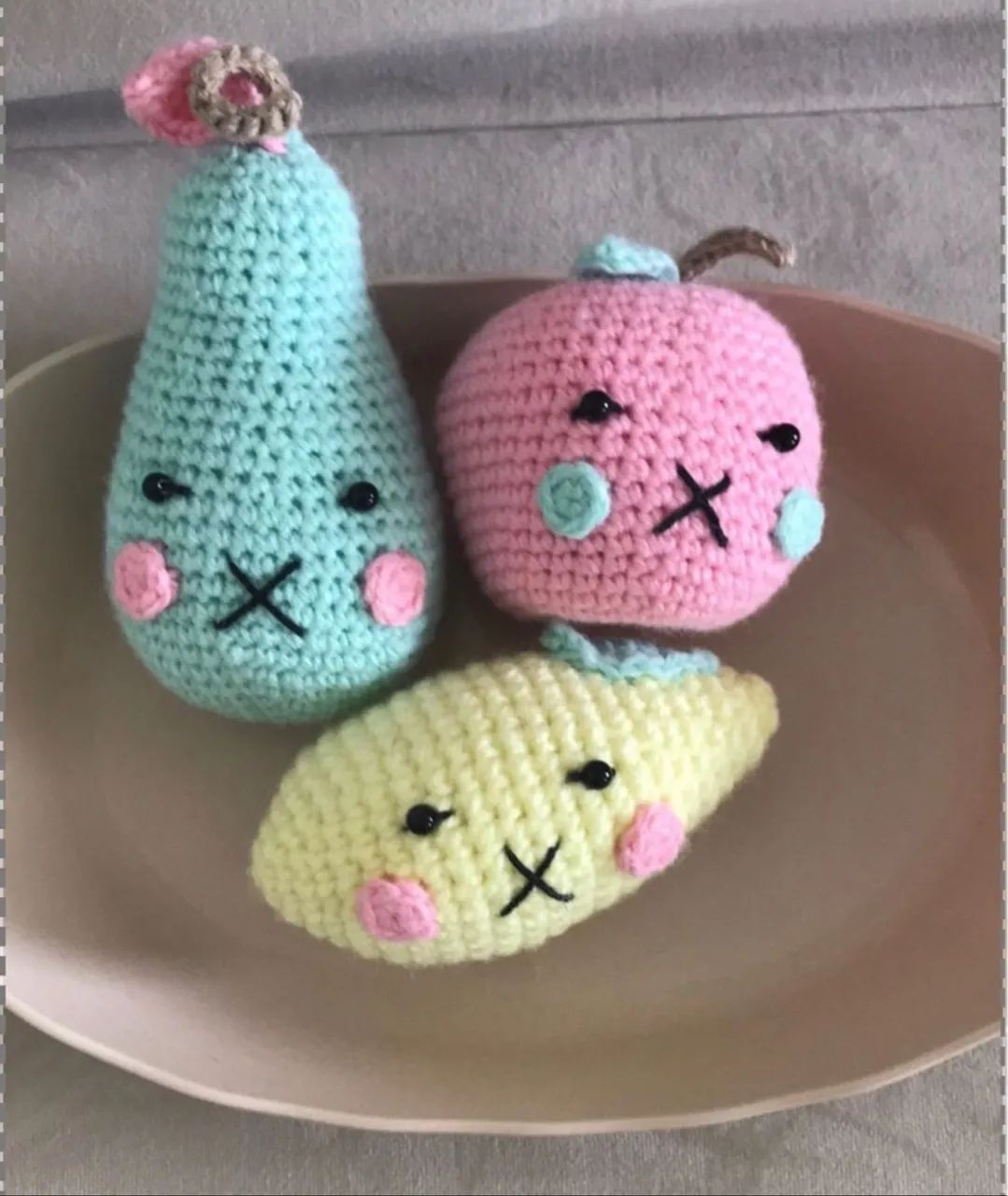 Frutas de Crochê Decorativas - Foto 2