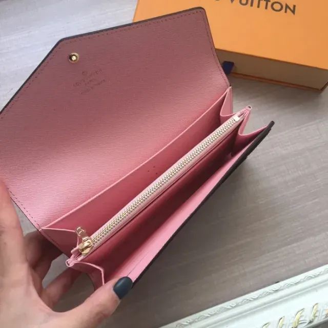 Carteira Louis Vuitton Monogram rosa ouro - Foto 4