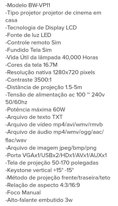 Projetor BlitzWolf BW-VP11 - Foto 5