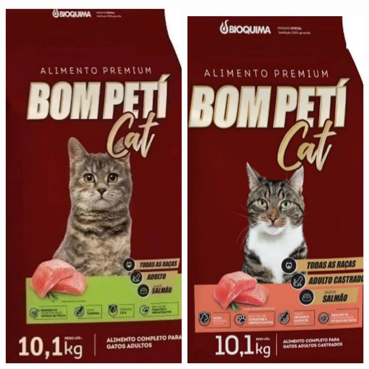 BOM PETÍ CAT CASTRADO 10,1KG ADULTO  SALMÃO 