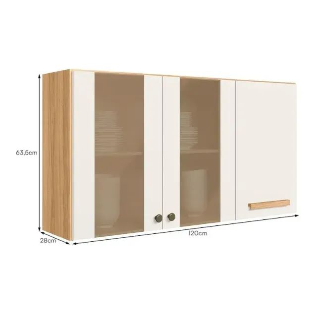 Super oferta armário de cozinha aereo com 3 portas novo - Foto 3