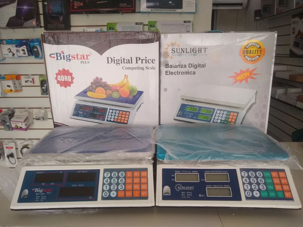 Balanças Digitais Comerciais Bigstar e Sunlight pesa ate 40kg novas 