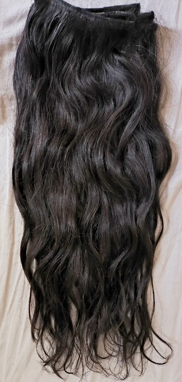 Cabelo ondulado 100% humano e virgem
