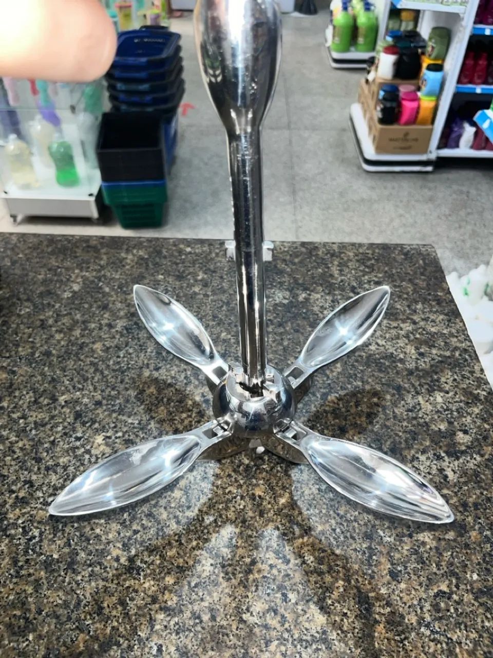 ÂNCORA DOBRÁVEL 1.5KG AÇO INOX PARA JET-SKI - Foto 2