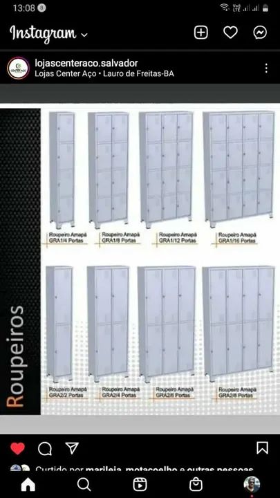ARMAROS EM AÇO PARA ESCRITORIO * NOVOS ALOJA FISICA CENTERACO ITAPUA *  - Foto 2