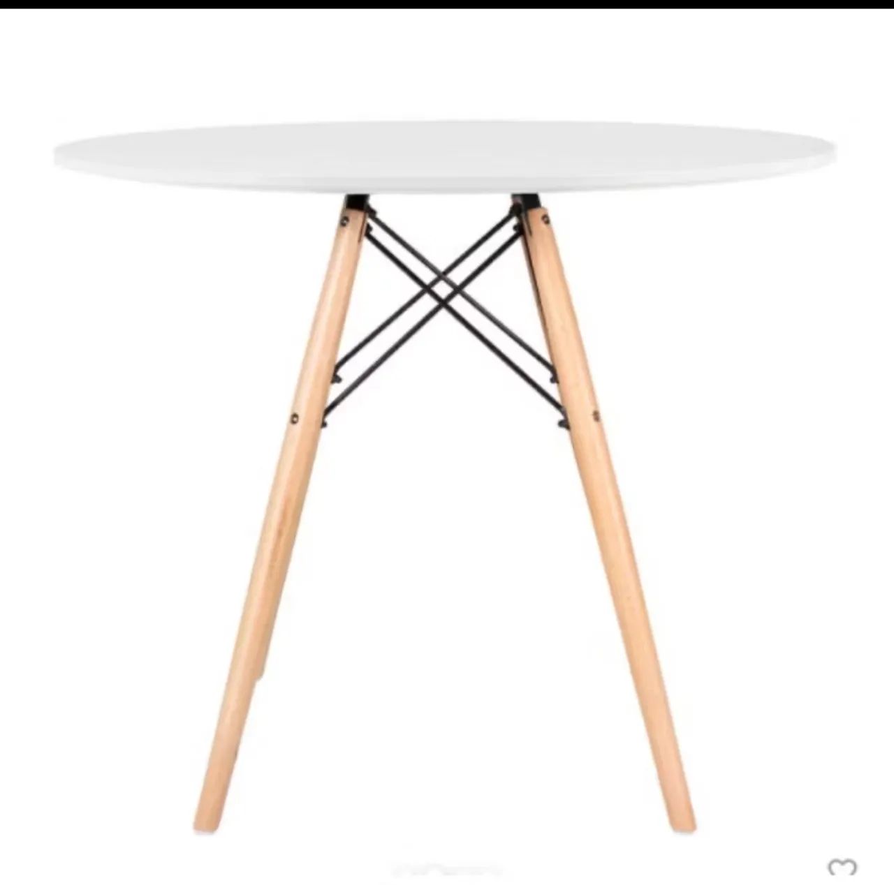 Mesa de jantar 80cm charles eames eiffel redonda branca64231833630338122