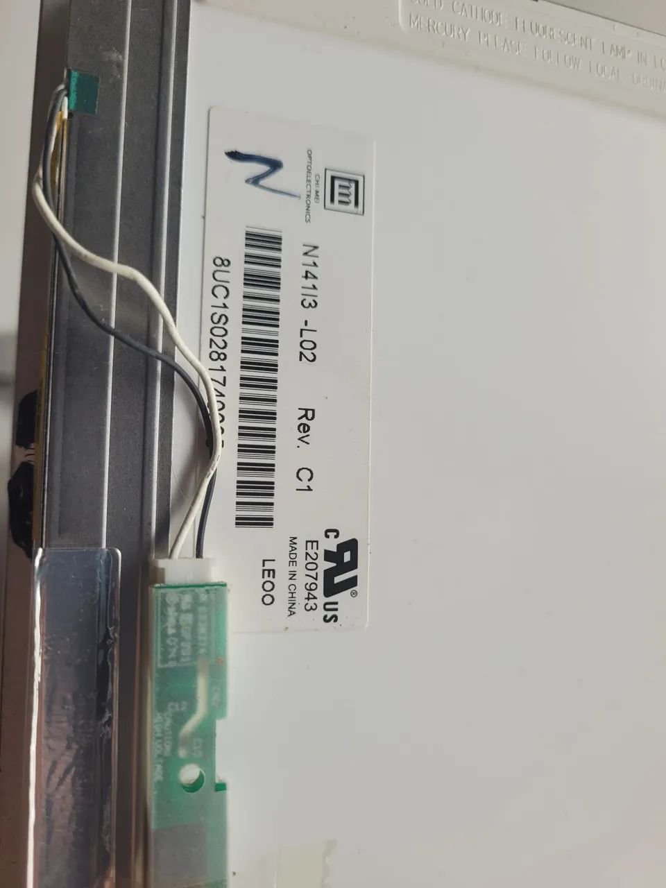 Tela notebook 14.1 lcd n141i3 l02 c1 positivo itautec cce etc inverter separado - Foto 3