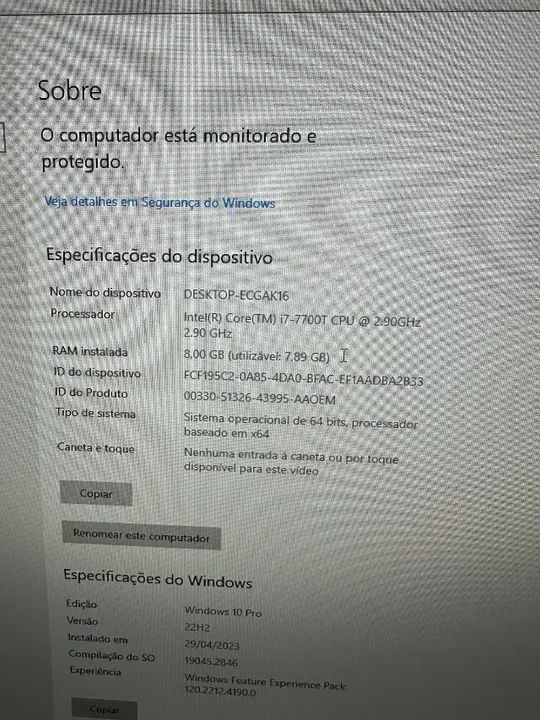 Mini PC Dell, Core i7, 8 GB de Ram - Muito pouco Usado - Foto 6