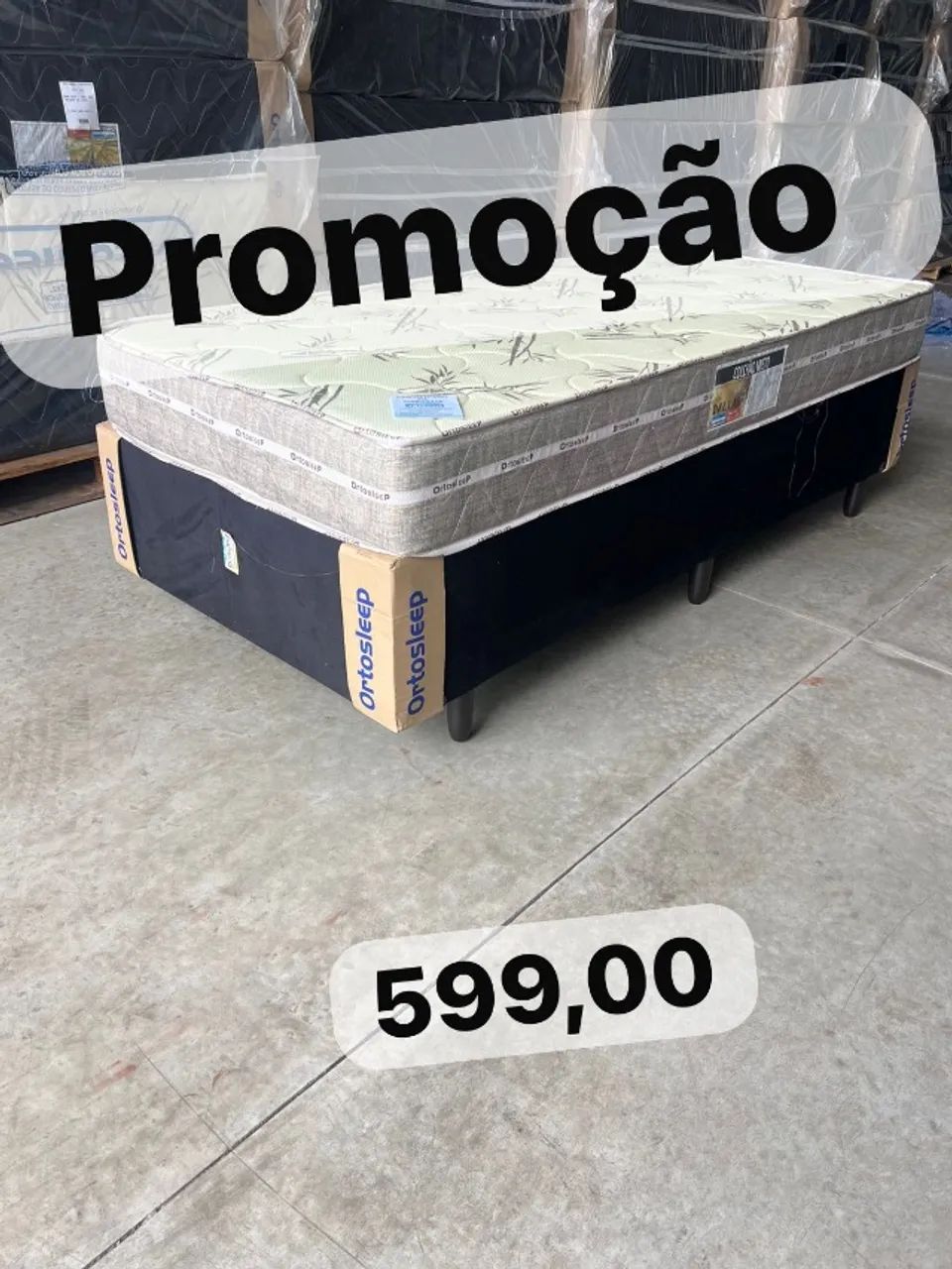 Cama box colchão e base novo 