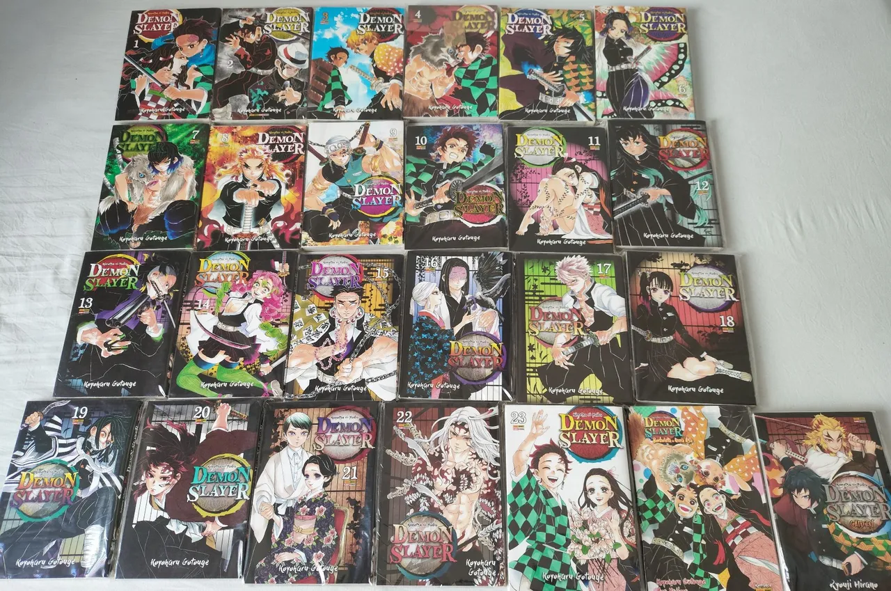 Coleção Completa Mangá Demon Slayer (1 ao 23) + Gaiden + Borboleta de uma asa
