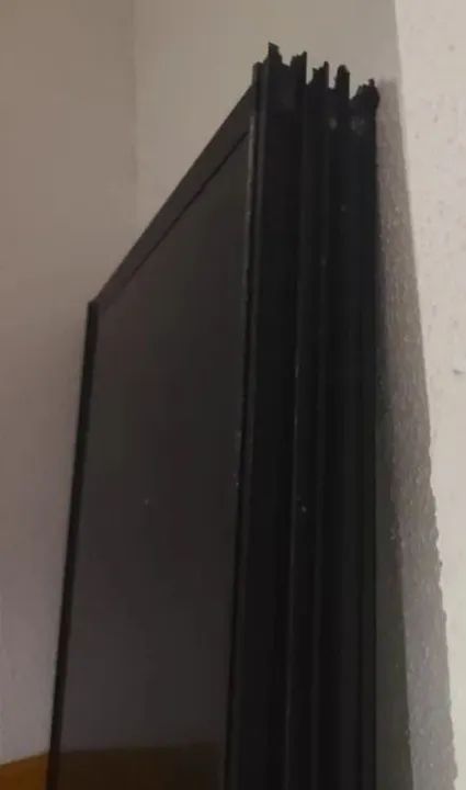 Portas de alumínio preto com vidro usada - Foto 2