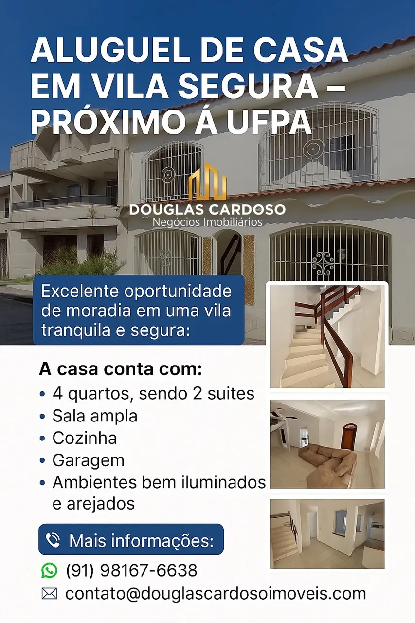 ALUGO CASA EM VILA SEGURA EM BELÉM