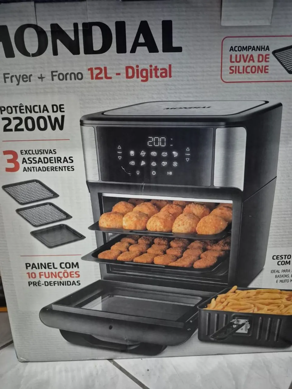 Air Fryer + Forno 12L Digital Mondial