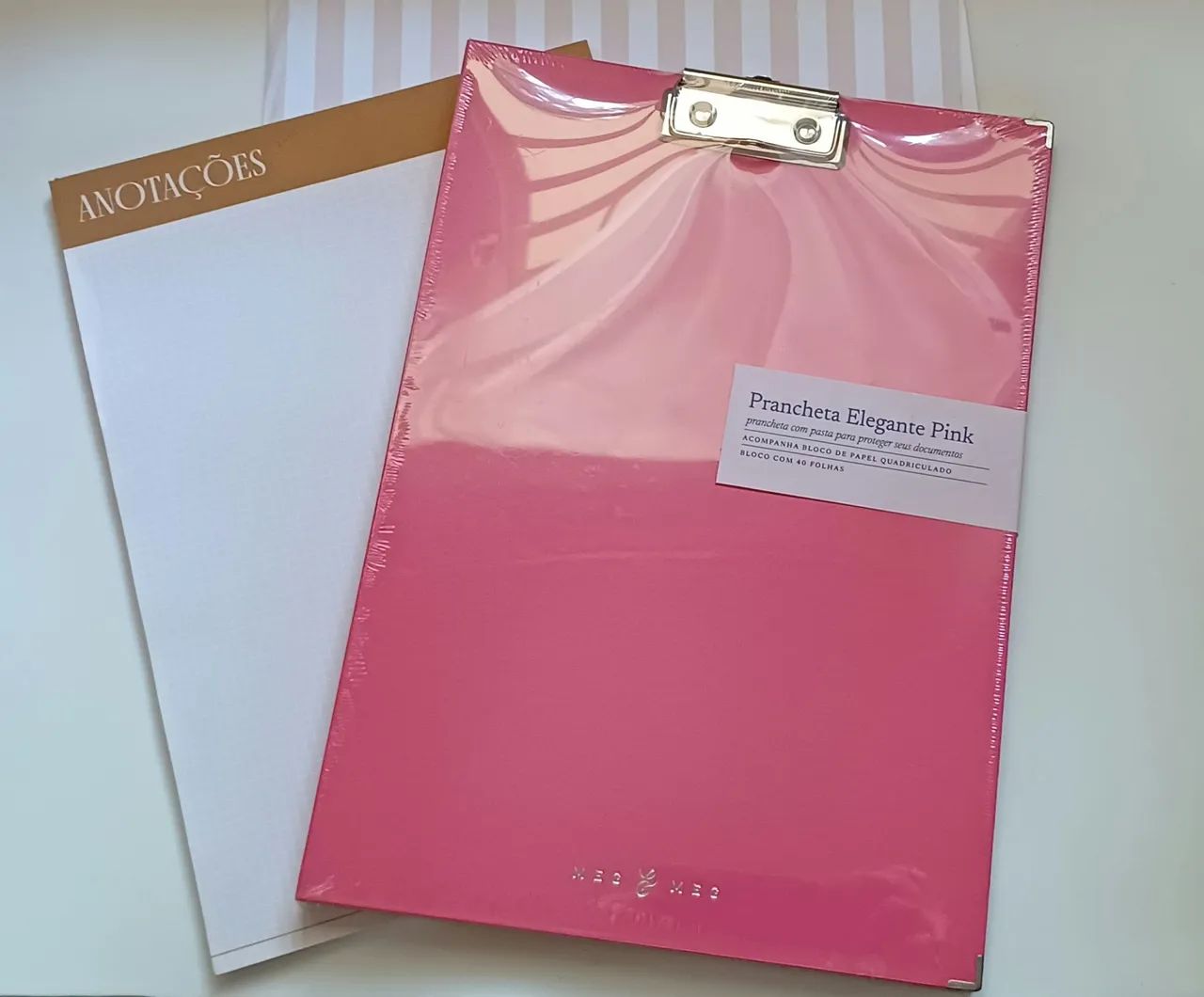 Prancheta elegante pink meg & meg 