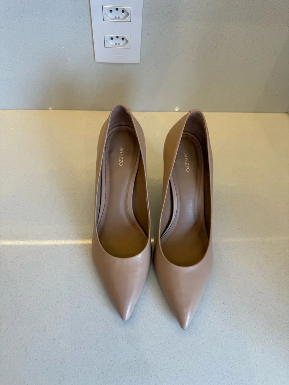 Scarpin Nude Couro Arezzo - Foto 2