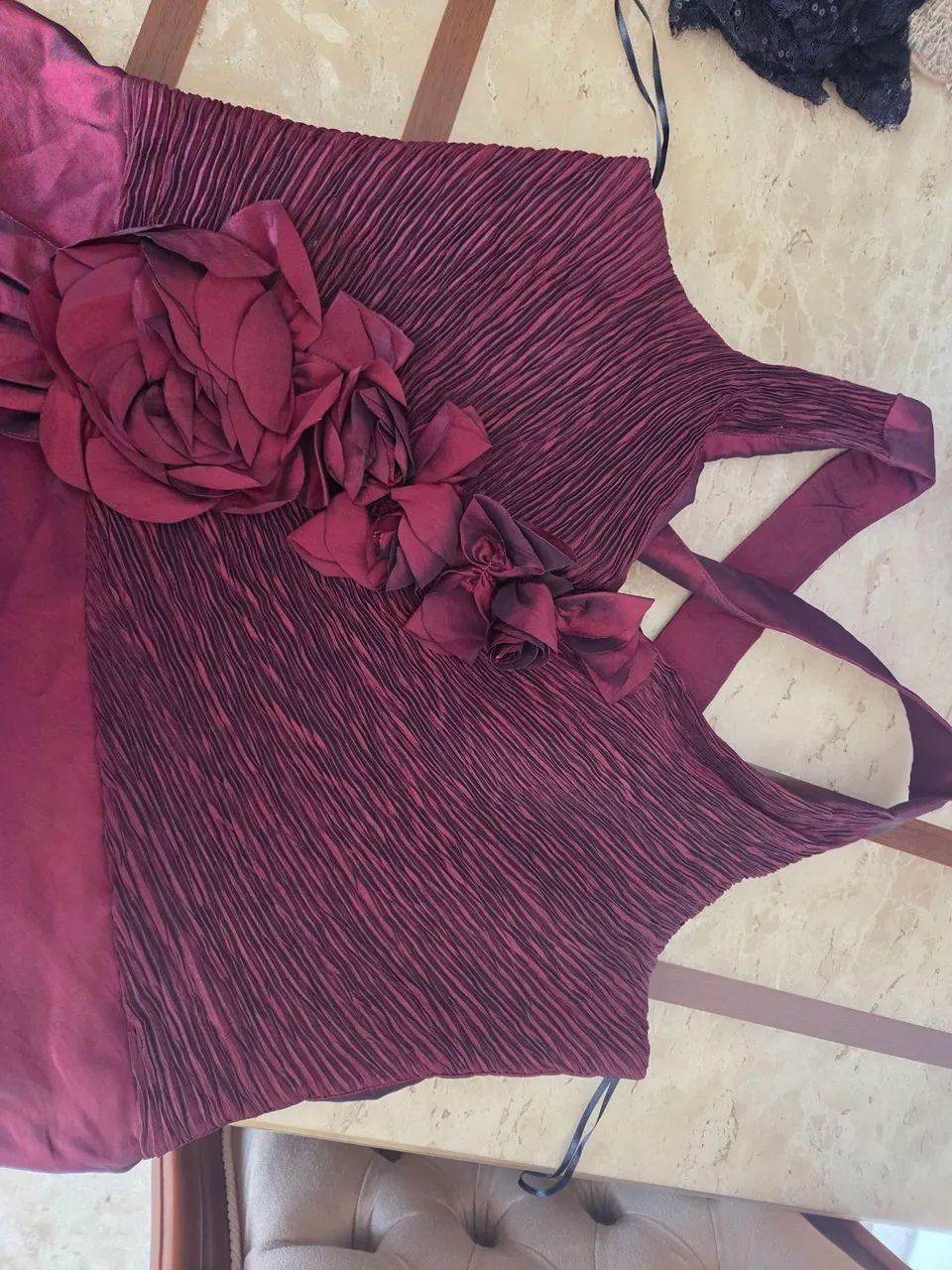 Vestido de Festa Cor Vinho  - Foto 4