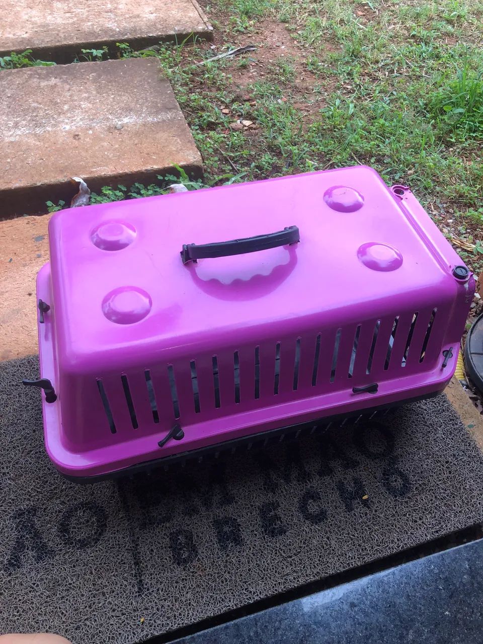 Caixa transporte Pet rosa  - Foto 3