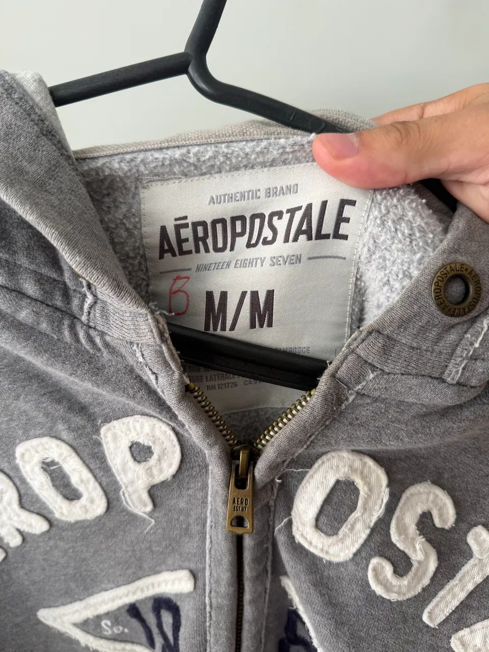 Casaco Aeropostale Cinza TAM.M - Foto 5
