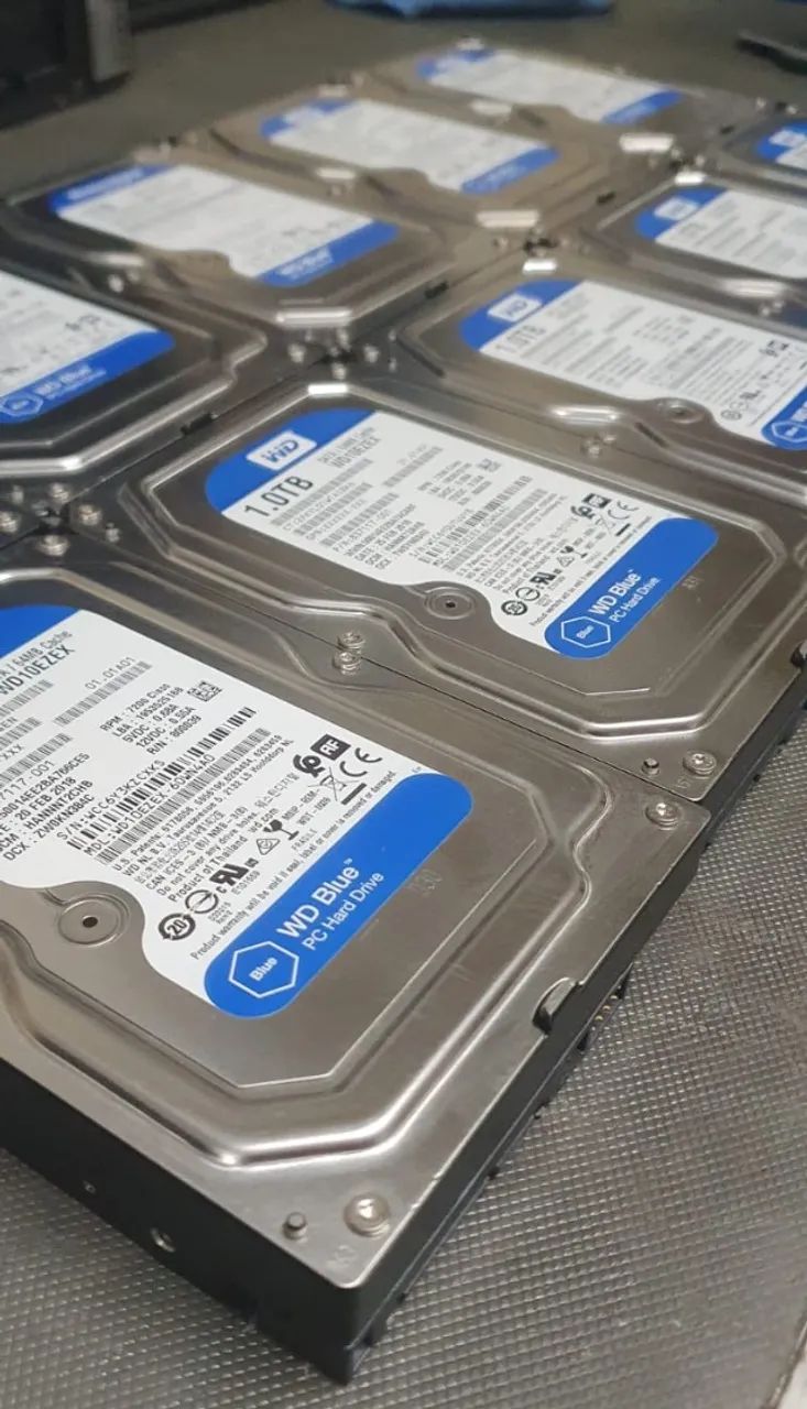 HD 1TB Western Digital Blue - 100% Saudável (Testado)