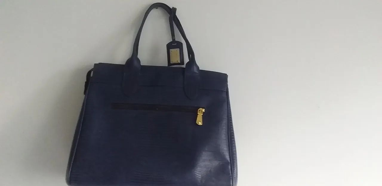 Nova Bolsa couro corello azul - Foto 2