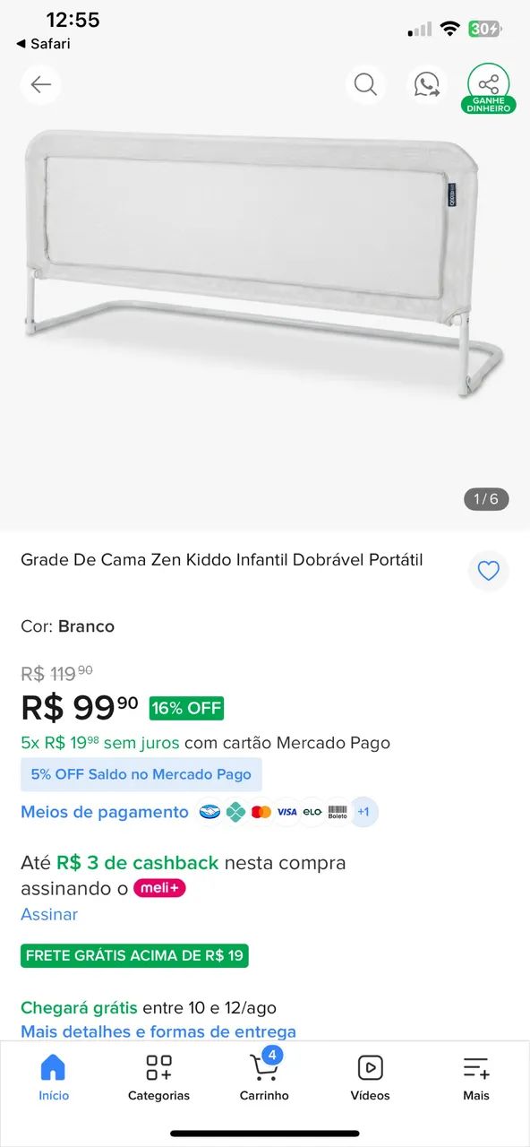 Grade de Proteção para cama  - Foto 3