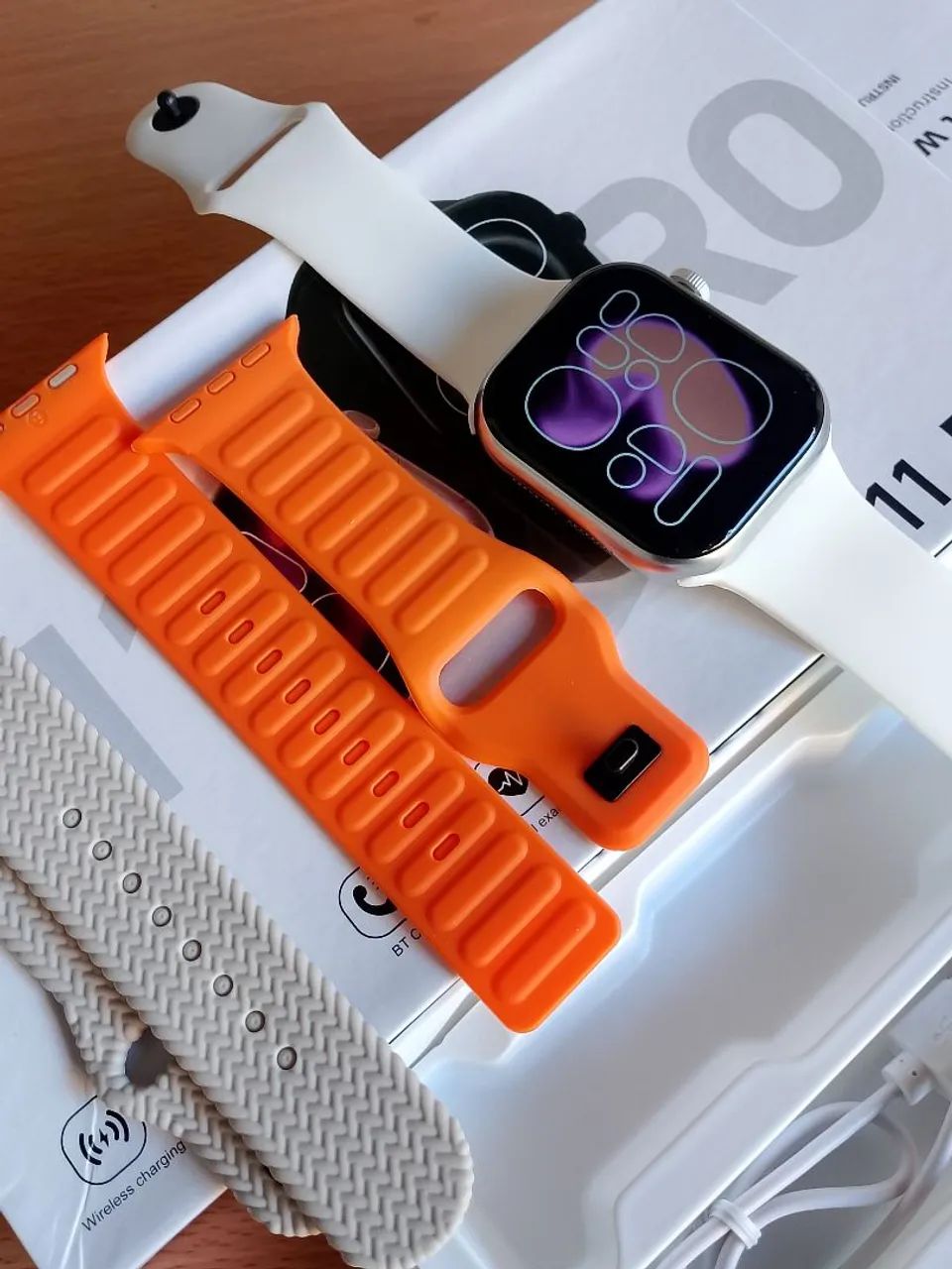 Smartwatch N11 com 3 pulseiras muito barato. - Foto 4