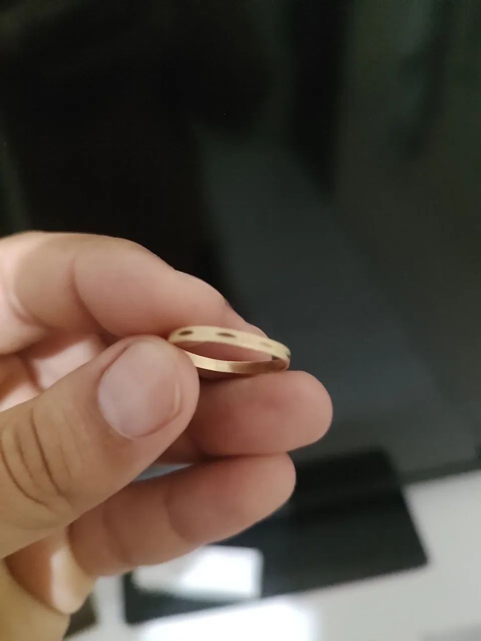 Aliança de ouro 18 legítima jóia  - Foto 3