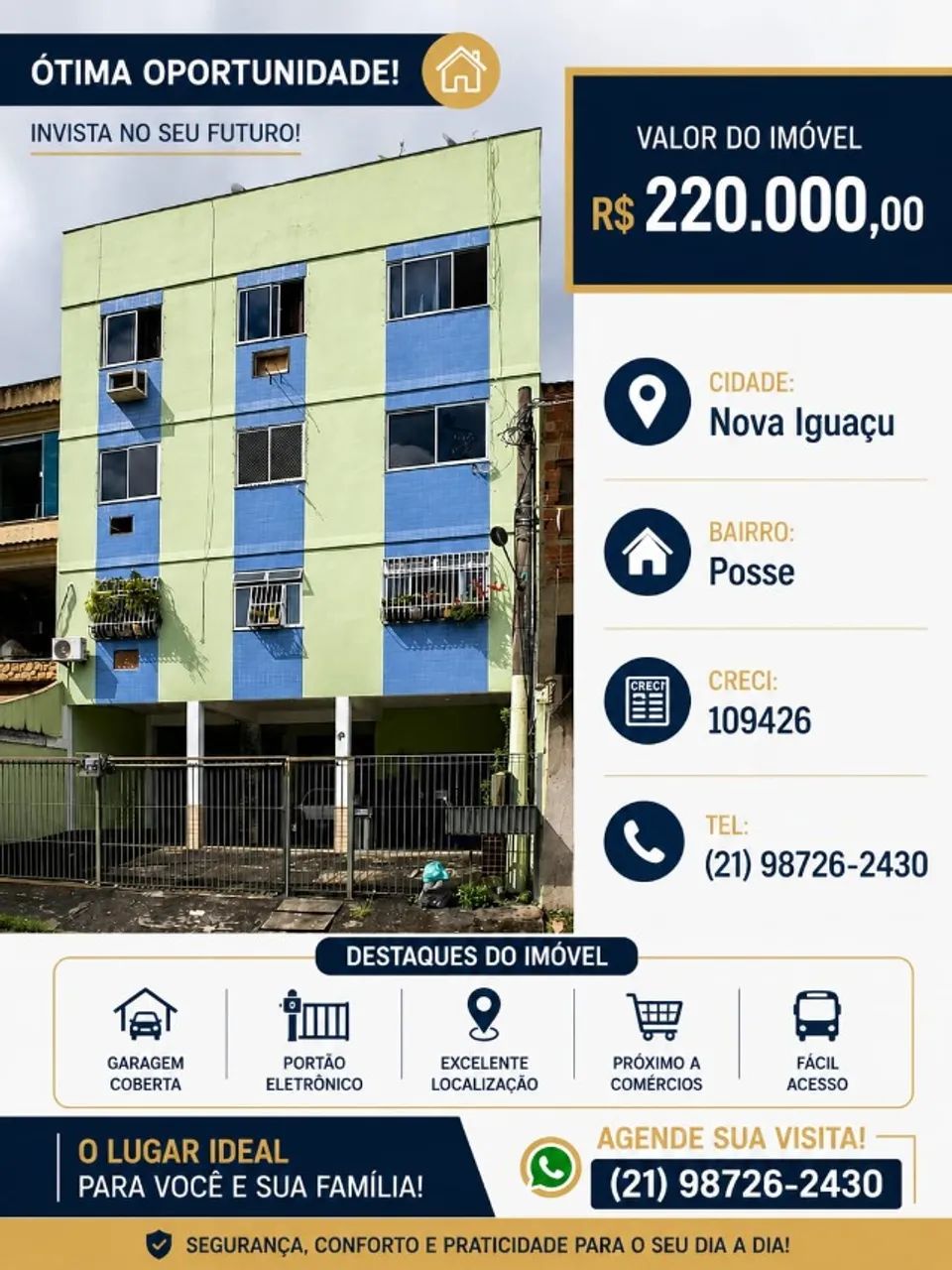 apartamento a venda  em Nova Iguaçu, 2 quartos 