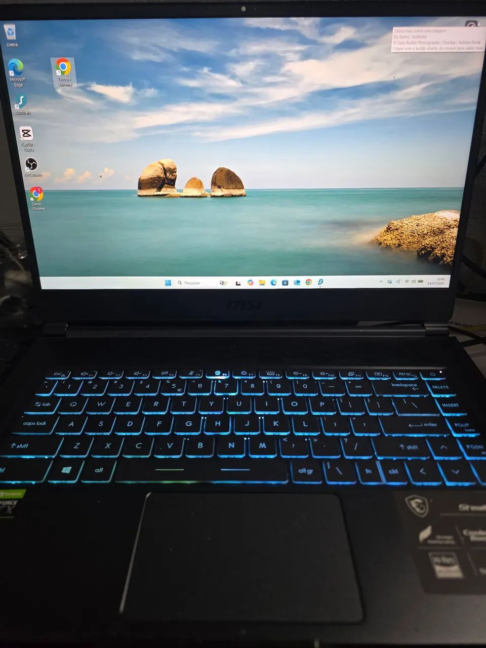 Notebook gamer MSI Nvidia 2060