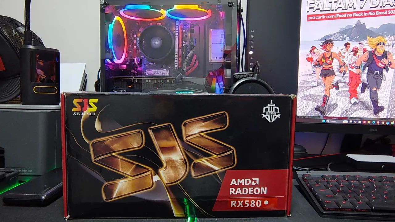 Placa de Vídeo Radeon RX580 SIS
