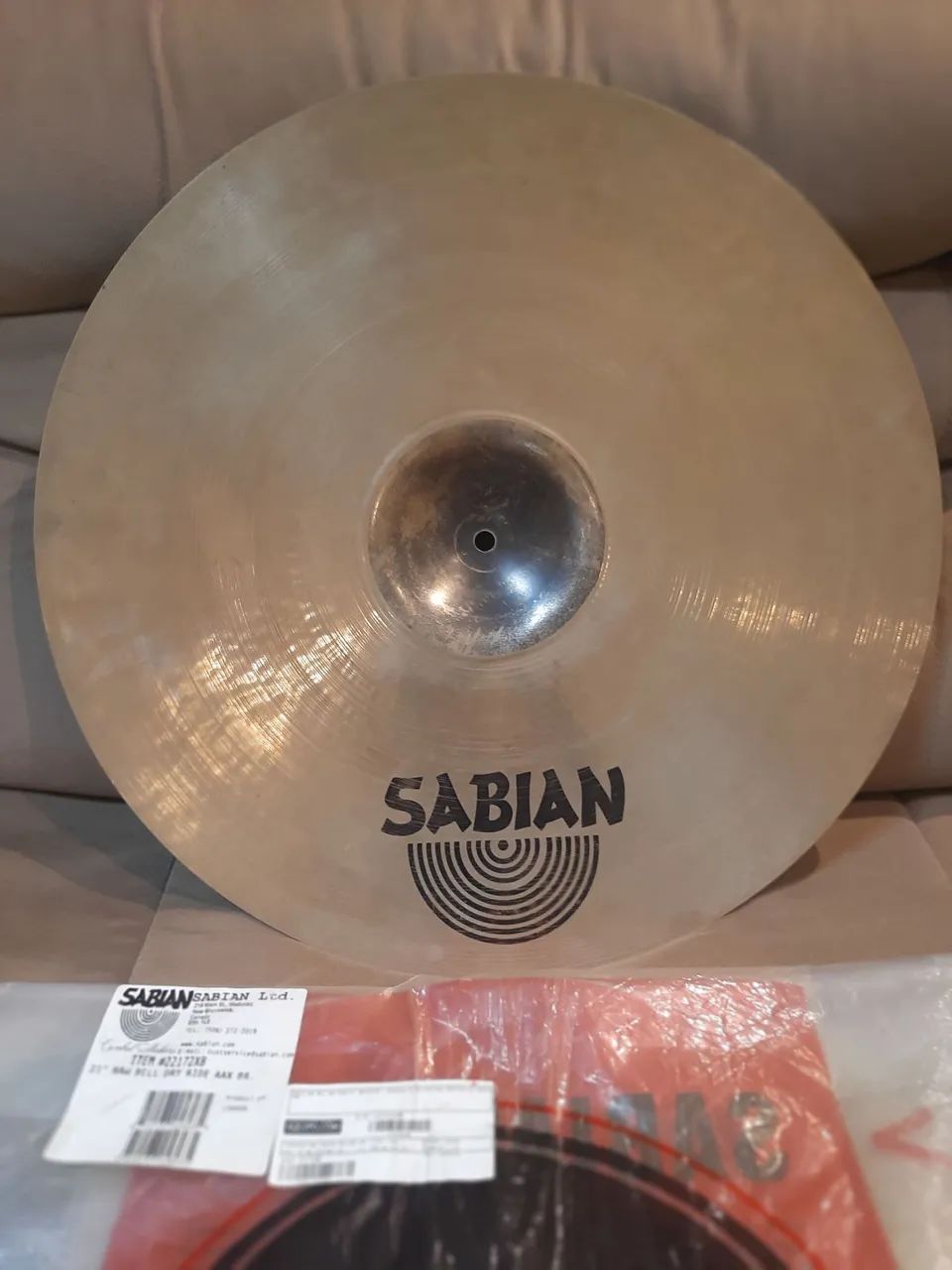 Prato Ride Sabian AAX Raw Bell Dry 21 Polegadas - Foto 3