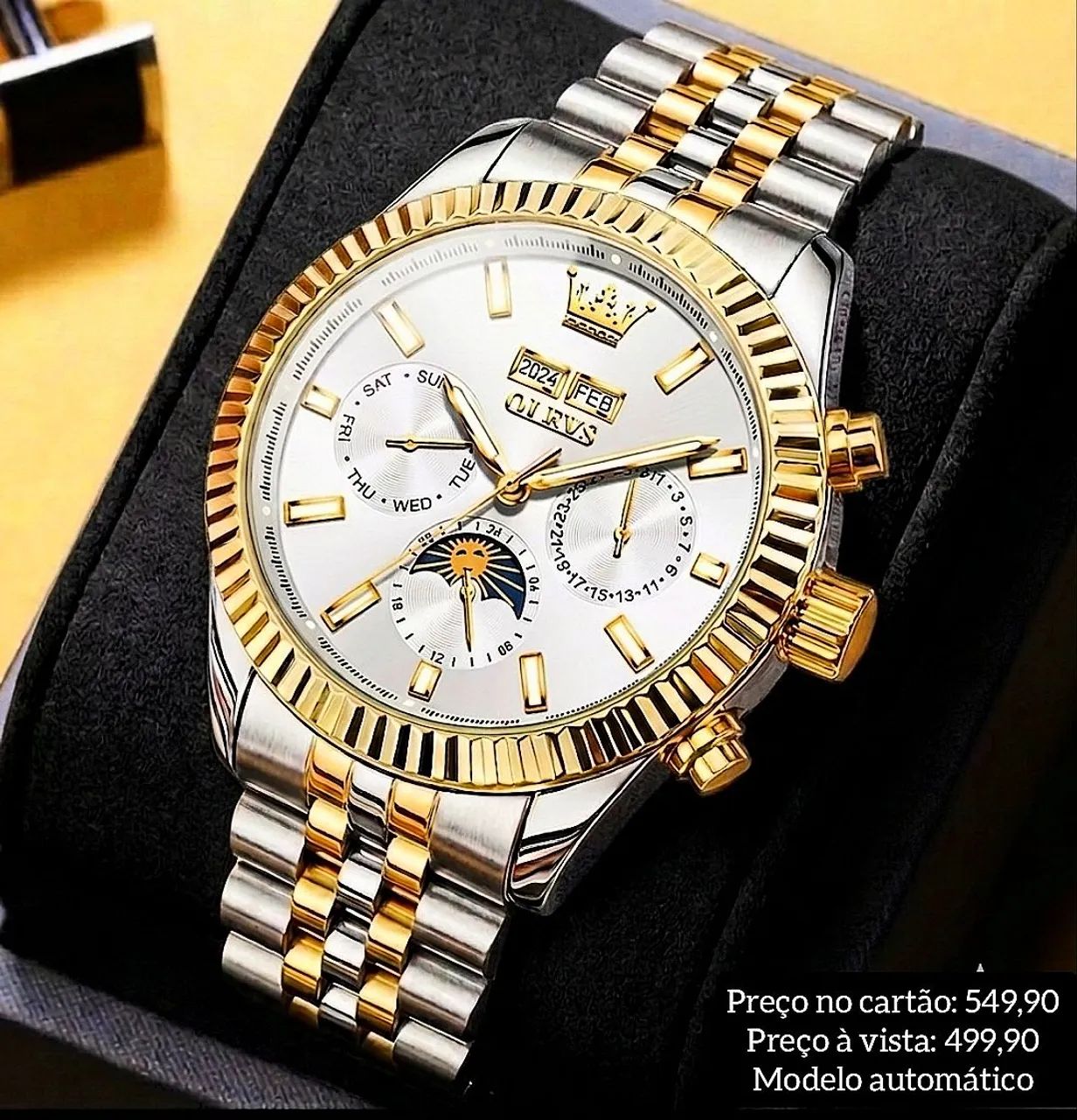 Relógio Masculino Automático Premium EXCLUSIVO 