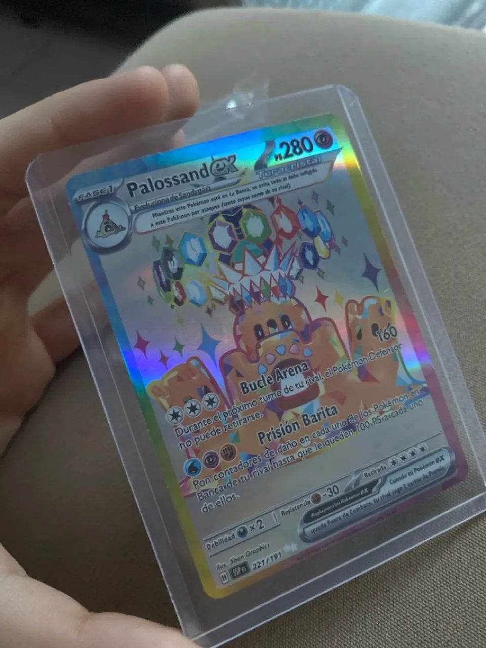 Carta pokémon Palossand Ex - Foto 4