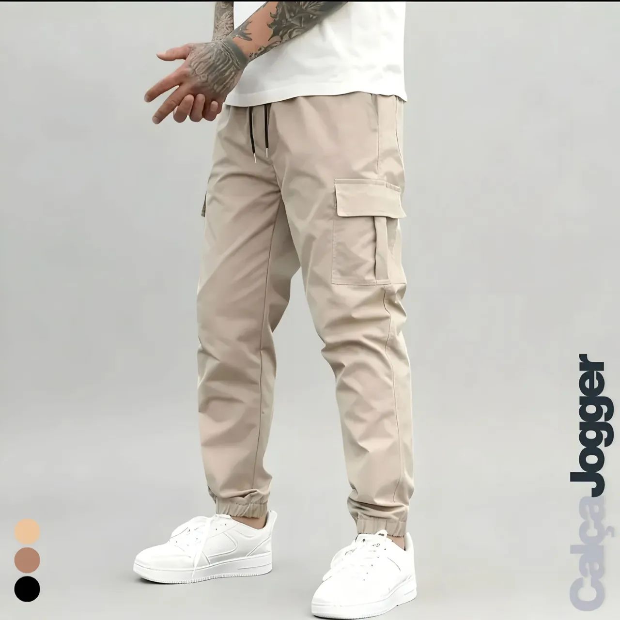 Calça Jogger Cargo - Tam M e GG.  - Foto 2