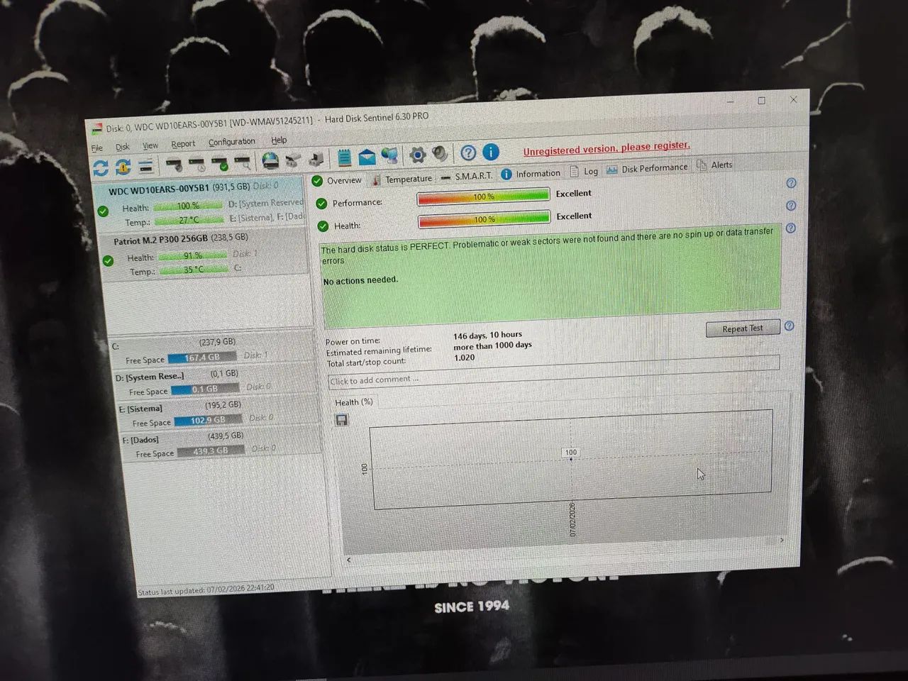 HD 1TB WESTERN DIGITAL WD 100% SAUDÁVEL  - Foto 2