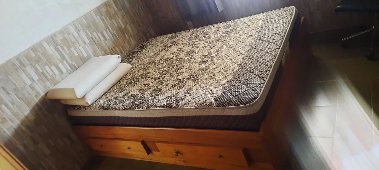 Cama Casal Madeira com 4 gavetas - Foto 4