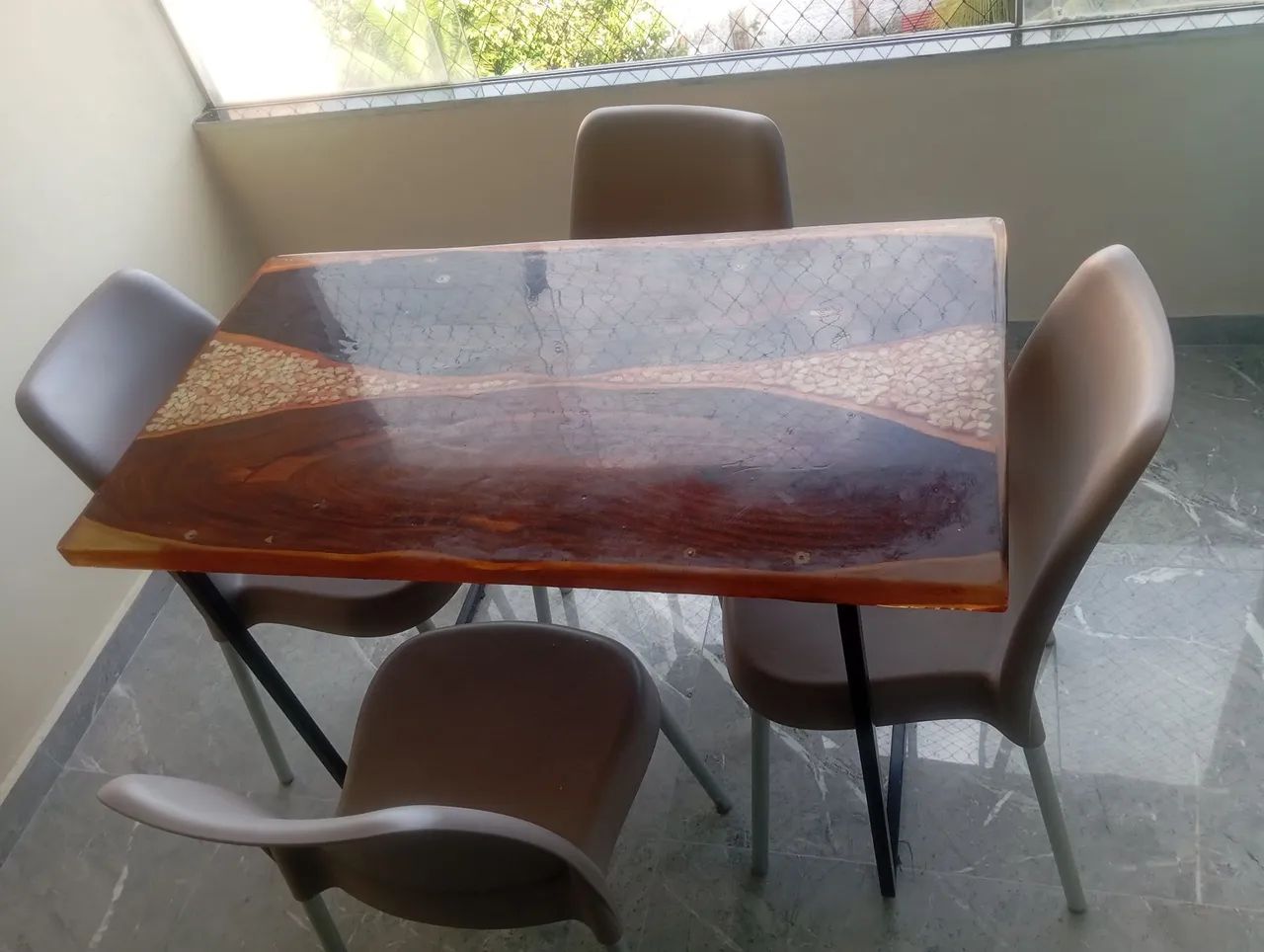 Mesa rústica 4 lugares