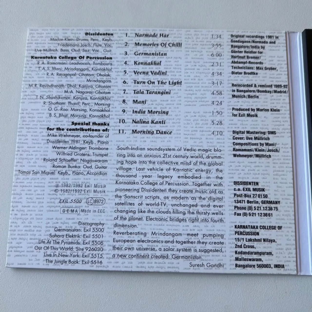 Dissidenten Germanistan Cd Importado Alemanha 1982/1992 - Foto 4