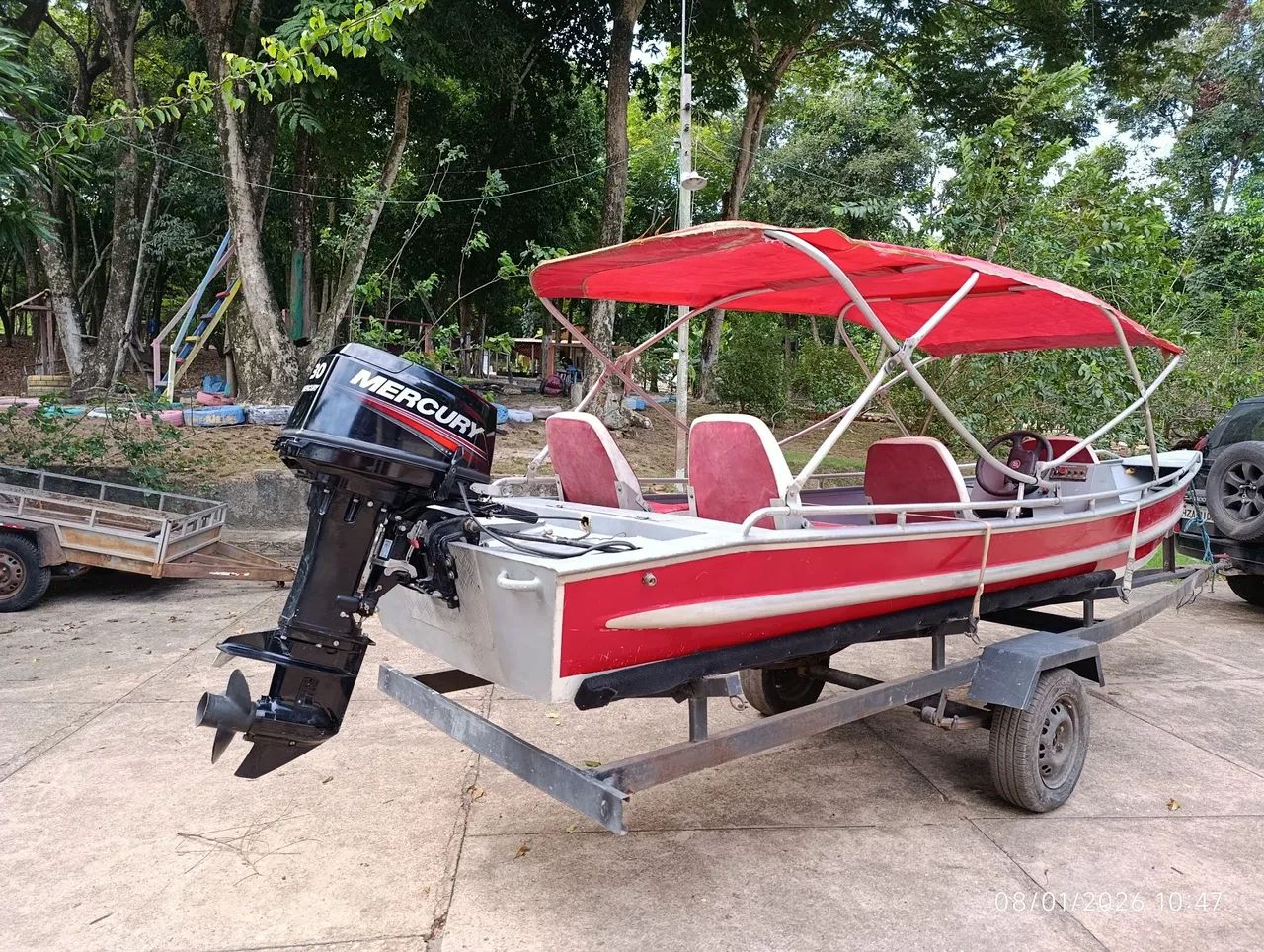 Lancha com motor Mercury 30 hp - Foto 4