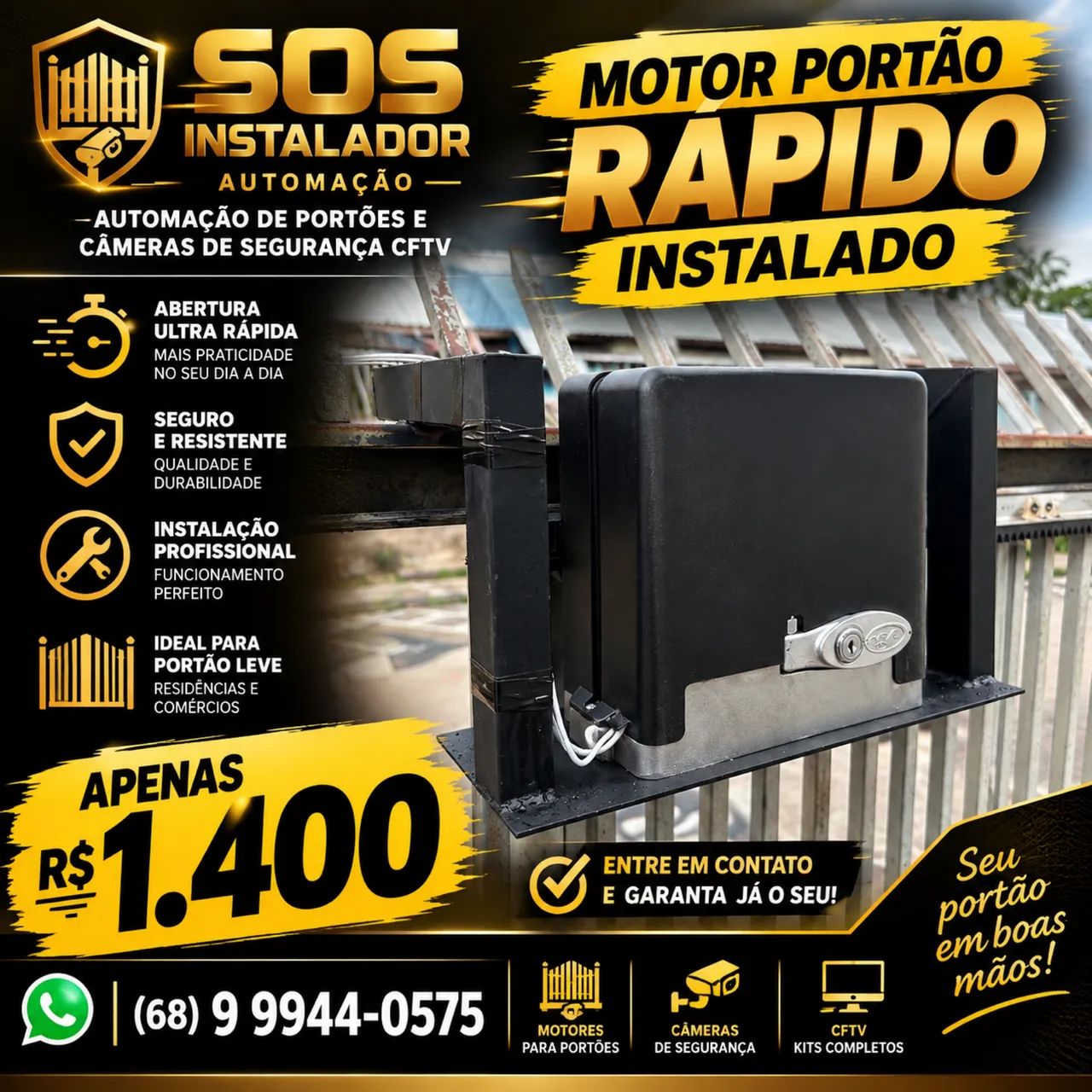 Motor portão rápido 