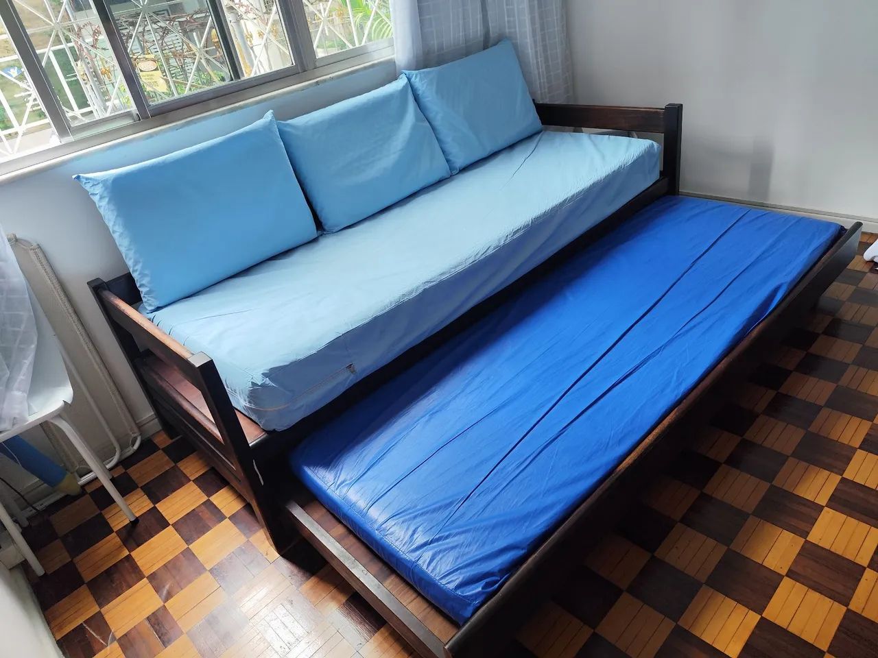 Solid wood sofa bed65576096647297123