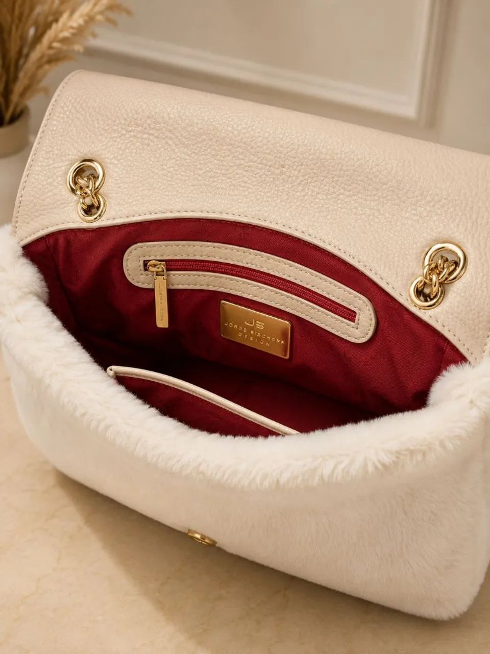 Bolsa de ombro branca Jorge Bischoff - Foto 3