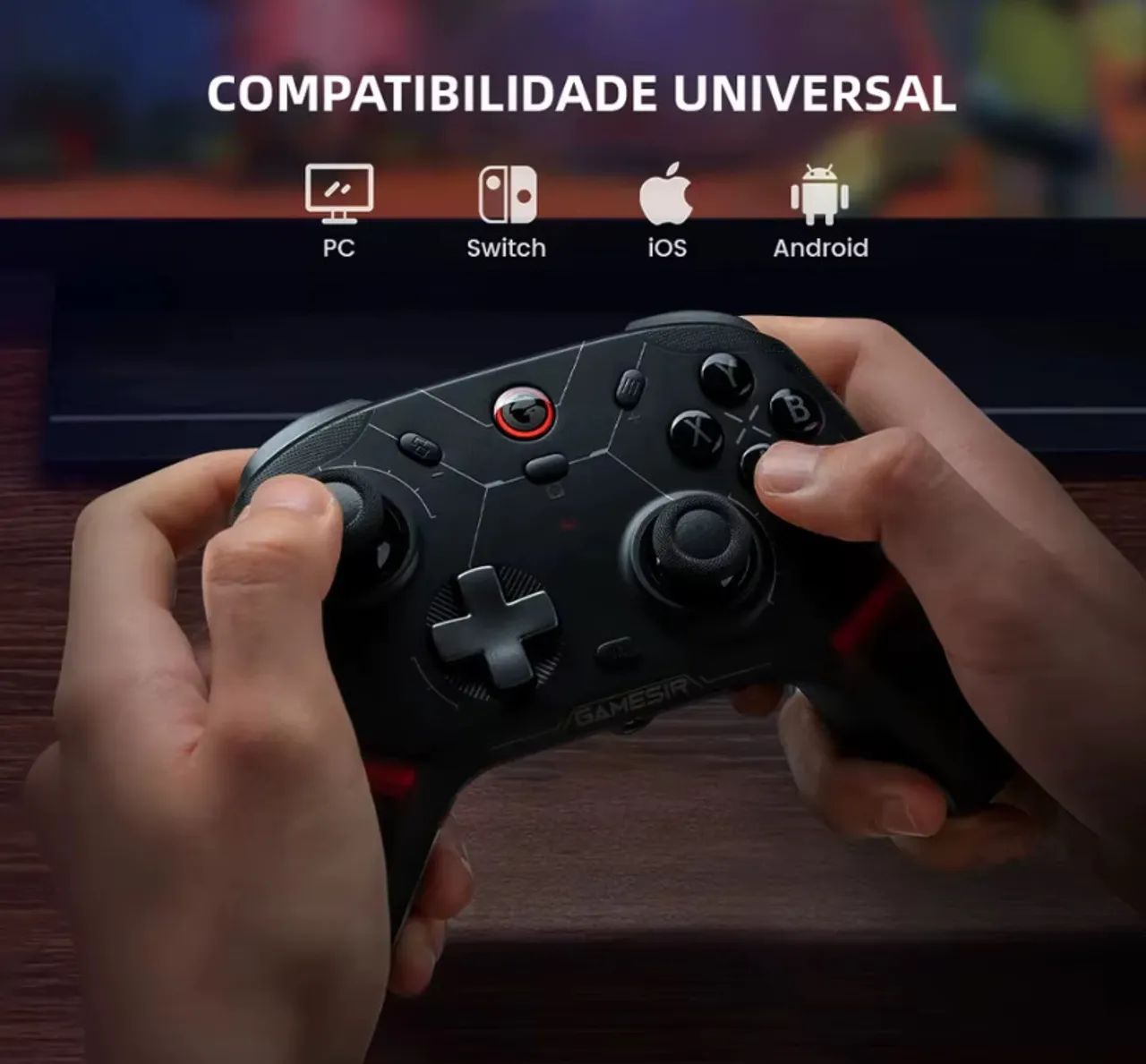 Controle Cyclone 2 Gamesir Sem Fio + Dock Carregadora Compatível Com Android iOS PC - Foto 2